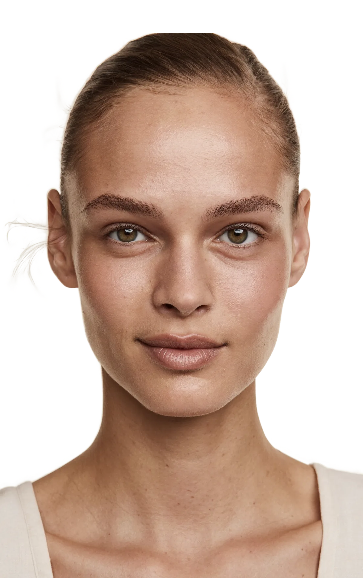 Porträt einer jungen Frau von vorne: die Gesichtszonen, die in der Psycho-Physiognomik gelesen werden